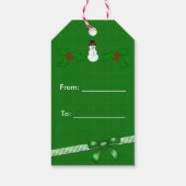 Vreemd kerstfeest niet open lijst voor kerstmis cadeaulabel (Achterkant)