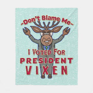 Vreemd kerstPresident Vixen Reindester Politiek Fleece Deken