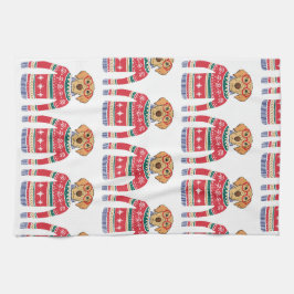 Vreemd lelijke kerstkeuken, hondenbril theedoek