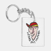 Vreemd, maar menselijk sleutelhanger (Voorkant Links)