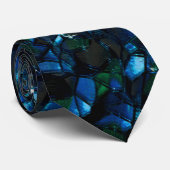 Vreemd mozaïek over de donkere achtergrond en wazi stropdas (Opgerold)