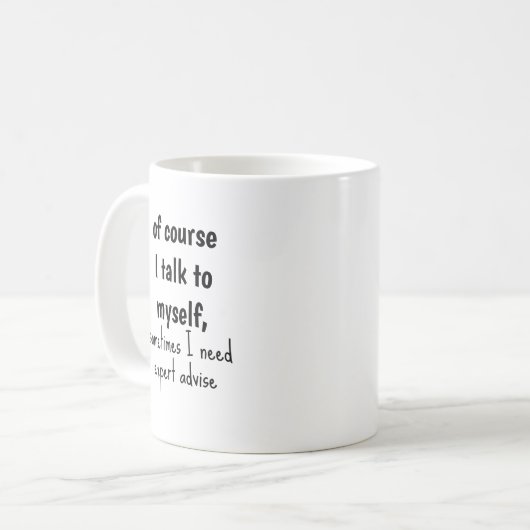 Vreemd natuurlijk praat ik met mijn eigen Gezegden Koffiemok (Voorkant links)