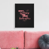 Vreemd niet voor Lovin' Butterflies Canvas Afdruk (Insitu (Woonkamer))