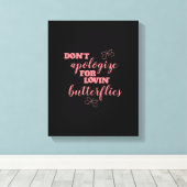 Vreemd niet voor Lovin' Butterflies Canvas Afdruk (Insitu (Houten vloer))