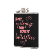 Vreemd niet voor Lovin' Butterflies Heupfles (Links)