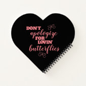 Vreemd niet voor Lovin' Butterflies Notitieboek (Achterkant)