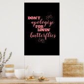 Vreemd niet voor Lovin' Butterflies Poster (Keuken)