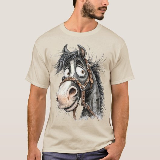 vreemd paard t-shirt (Voorkant)
