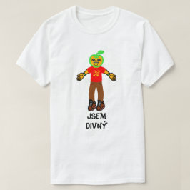 Vreemd persoon en Tsjechische tekst jsem divný T-shirt