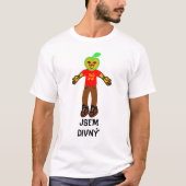 Vreemd persoon en Tsjechische tekst jsem divný T-shirt (Voorkant)