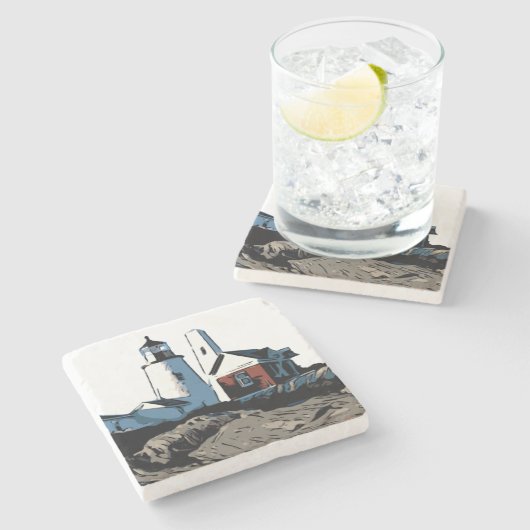 VREEMD PUNTLICHT STENEN ONDERZETTER (Zijkant)