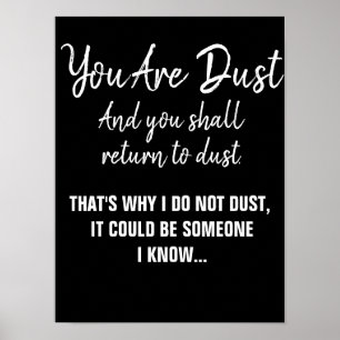 Vreemd Religieus, Christelijk citaat je bent dust Poster