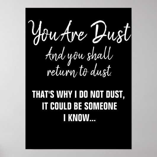 Vreemd Religieus, Christelijk citaat je bent dust Poster (Voorkant)