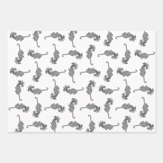 Vreemd reptielenpatroon inpakpapier vel (Voorkant)