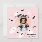 Vreemd Schattige Happy Halloween fotokaart Kaart (Voorkant)