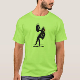 Vreemd schepsel dat steen werpt t-shirt