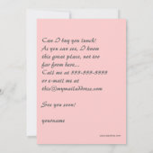 Vreemd slecht eten voor eten of lunchuitnodiging kaart (Achterkant)