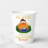 Vreemd Turkije realiseert zich dat het Thanksgivin Papieren Bekers (Voorkant)