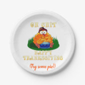 Vreemd Turkije realiseert zich dat het Thanksgivin Papieren Bordje (Voorkant)