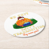 Vreemd Turkije realiseert zich dat het Thanksgivin Ronde Kartonnen Onderzetter (Gebogen)