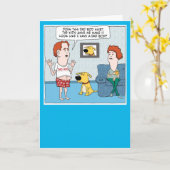 Vreemd vader met pap Bod in pap Bod Shirt Birthday Kaart (Gele Bloem)