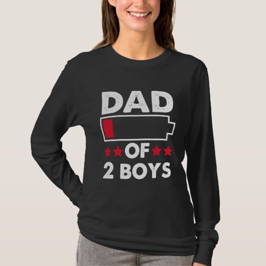 Vreemd vader van twee jongens Vaderdag Cadeauidee T-shirt (Voorkant)