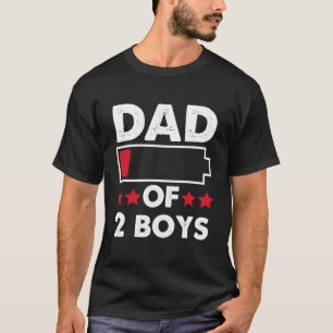 Vreemd vader van twee jongens Vaderdag Cadeauidee T-shirt
