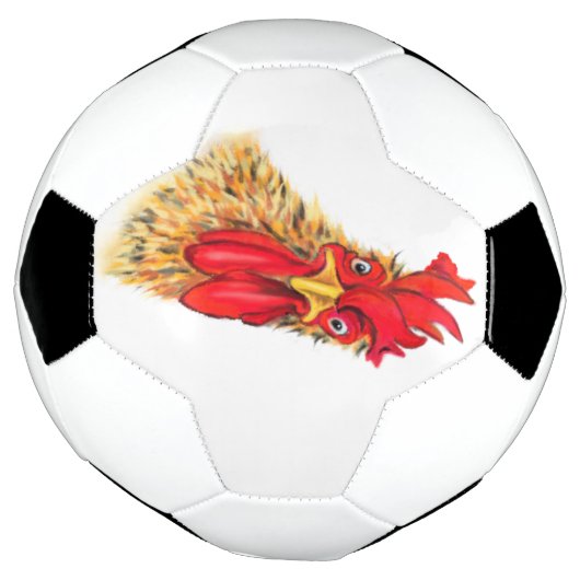 Vreemd verrast nieuwsgierig Voetbal van Rooster (Gedraaid)
