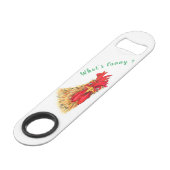 Vreemd verraste nieuwsgierige Rooster - Wat is gra Speed Flessenopener (Achterkant Gekanteld)