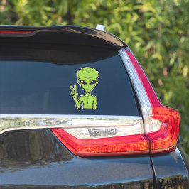 Vreemd Vredessymbool Grappig Buitenaards Wezen Aut Sticker