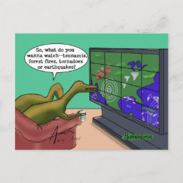 Vreemd weer Dinosaurussen briefkaart 2
