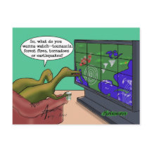 Vreemd weer Dinosaurussen briefkaart 2