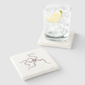 Vreemd Zee creaties - Ophiura o. serpent star Stenen Onderzetter (Zijkant)