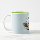 Vreemd zegel van de goedkeuringspun tweekleurige koffiemok (Links)