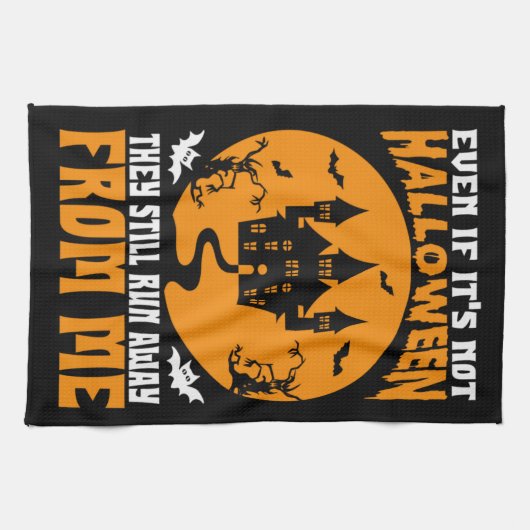 Vreemd zelfs als het niet Halloween Kitchen Towel Theedoek (Horizontaal)