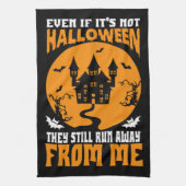Vreemd zelfs als het niet Halloween Kitchen Towel  Theedoek (Verticaal)