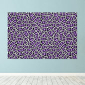 Vreemd Zen Stretched Canvas Print Paarse Abstract (Insitu (Houten vloer))