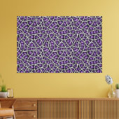 Vreemd Zen Stretched Canvas Print Paarse Abstract (Insitu (Woonkamer))