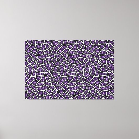 Vreemd Zen Stretched Canvas Print Paarse Abstract (Voorkant)