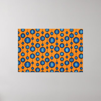 Vreemd zen stretched canvas Print Sinaasappel blau