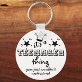 Vreemde 13e verjaardag is een TEENAGER DAN IK EEN  Sleutelhanger (Voorkant)