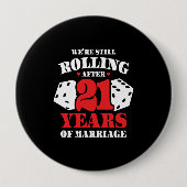 Vreemde 21ste Jubileum paren gehuwd 21 jaar Ronde Button 4,0 Cm (Voorkant)