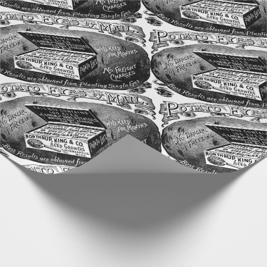 Vreemde aardappeladvertentie cadeaupapier (Hoek)