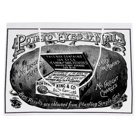 Vreemde  aardappeladvertentie groot cadeauzakje (Voorkant)
