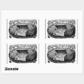 Vreemde  aardappeladvertentie rechthoekige sticker (Vel)