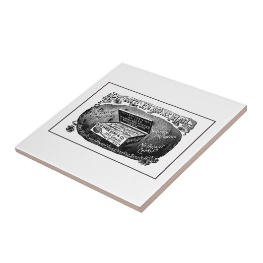 Vreemde  aardappeladvertentie tegeltje (Zijkant)