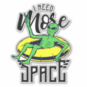 Vreemde Alien Tubing ik heb meer ruimte nodig Sticker (Voorkant)