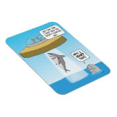 Vreemde Aliens Abduct Shark als Manatee Watts Magneet (Rechterzijde)