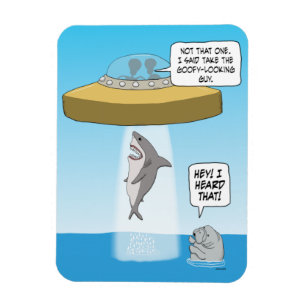 Vreemde Aliens Abduct Shark als Manatee Watts Magneet