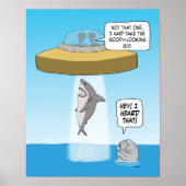 Vreemde Aliens Abduct Shark als Manatee Watts Poster (Voorkant)